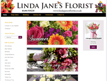 Tablet Screenshot of lindajanesflorist.co.uk